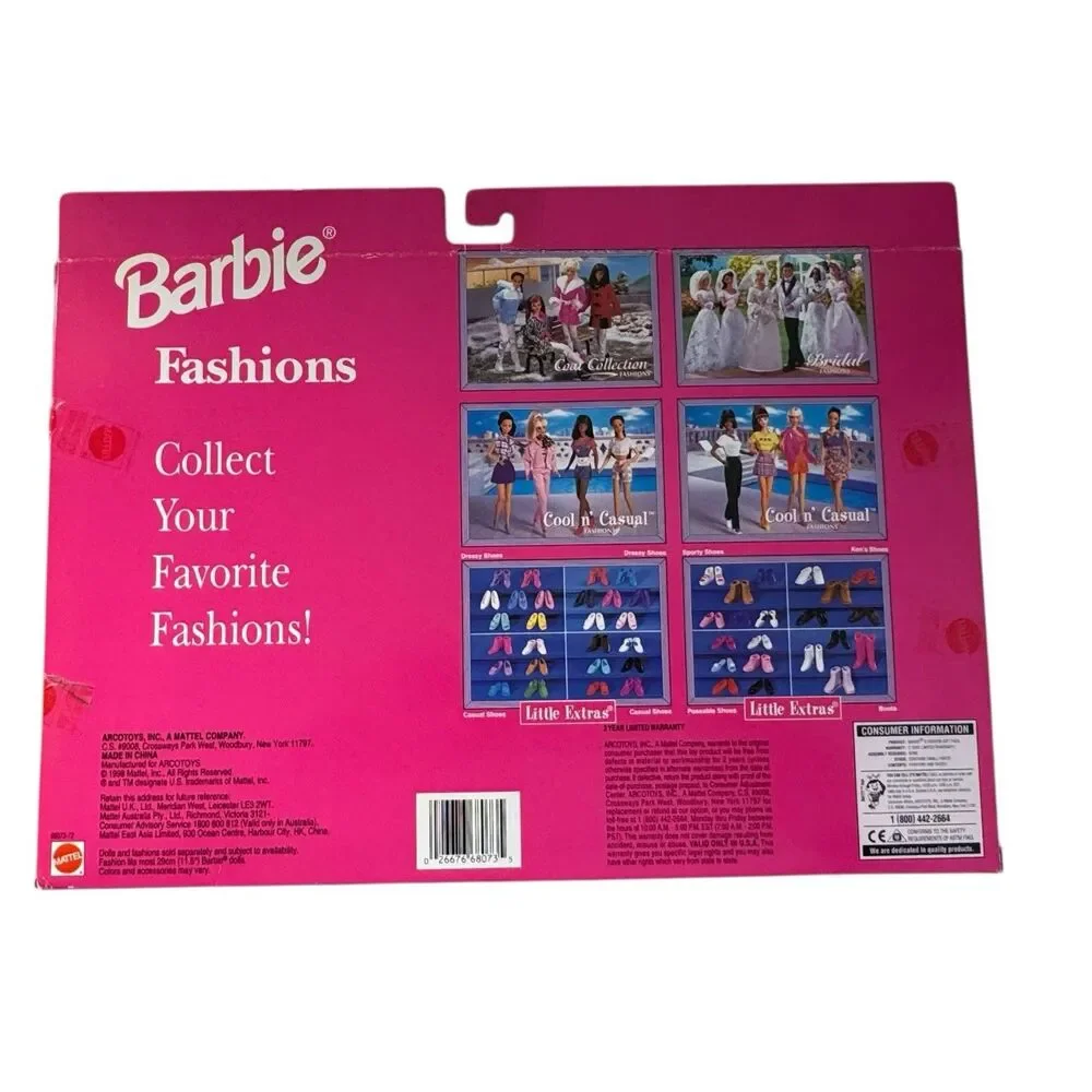 Vintage‎ 1998 Mattel Barbie 6 Fashion Gift Pack #68073-72 NIB NOS - RARE!